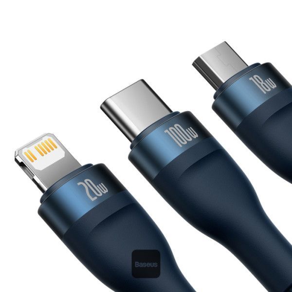 Baseus Flash Series 2 3in1 100W 1,2m Dark Blue Baseus Flash Series 2 3in1 100W 1,2m Dark Blue