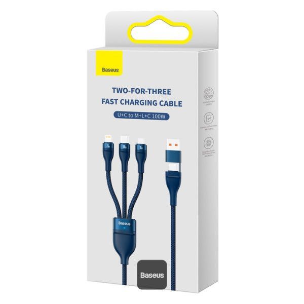 Baseus Flash Series 2 3in1 100W 1,2m Dark Blue Baseus Flash Series 2 3in1 100W 1,2m Dark Blue