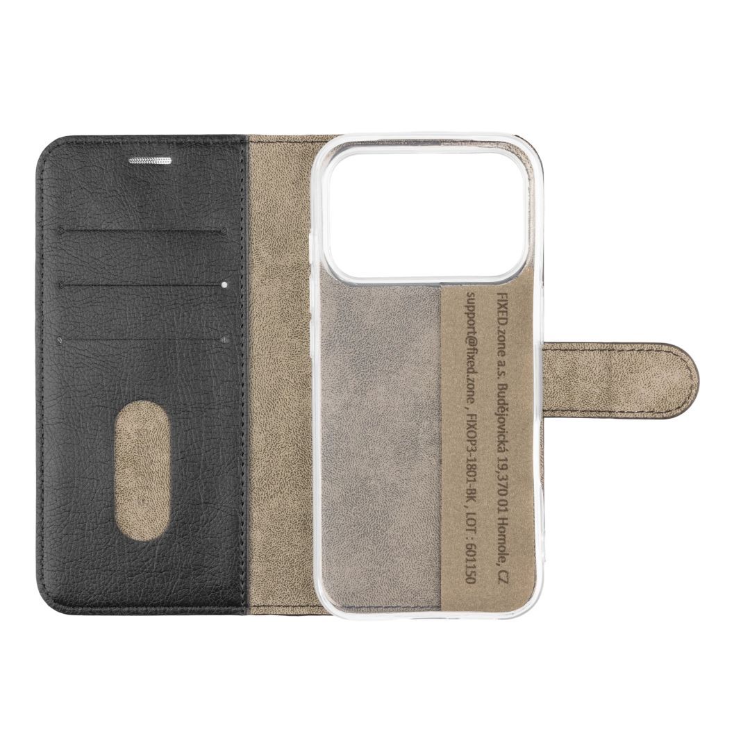 FIXED Opus oldara nyíló telefontok Apple iPhone 18 Pro készülékhez, fekete FIXED Opus oldara nyíló telefontok Apple iPhone 18 Pro készülékhez, fekete