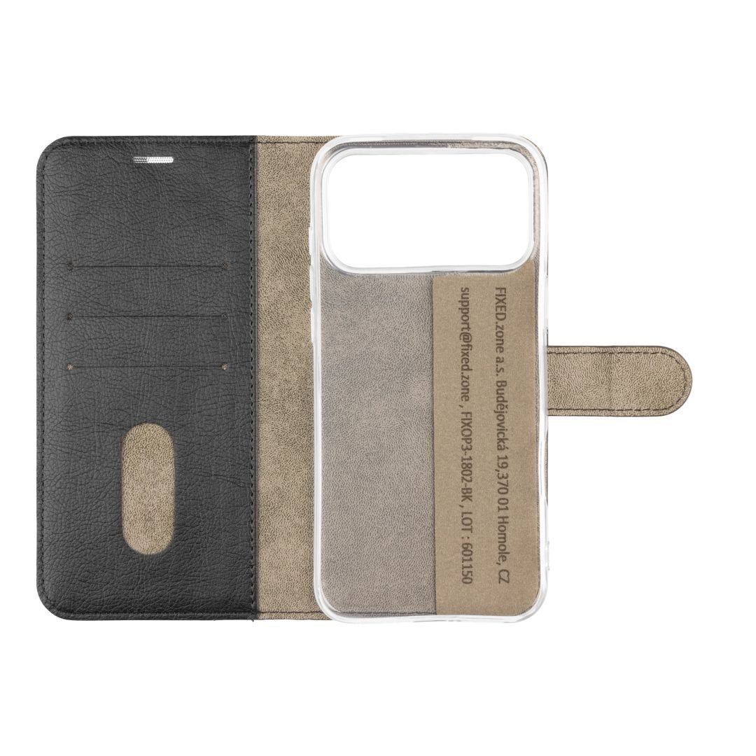FIXED Opus oldalranyíló telefontok Apple iPhone 18 Pro Max készülékhez, fekete FIXED Opus oldalranyíló telefontok Apple iPhone 18 Pro Max készülékhez, fekete