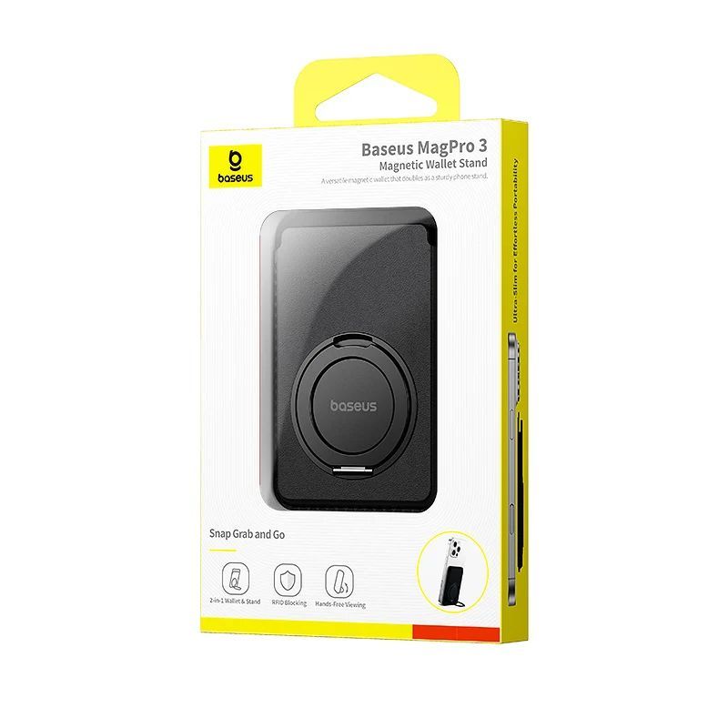 Baseus MagPro 3 Magnetic Card Holder Black Baseus MagPro 3 Magnetic Card Holder Black