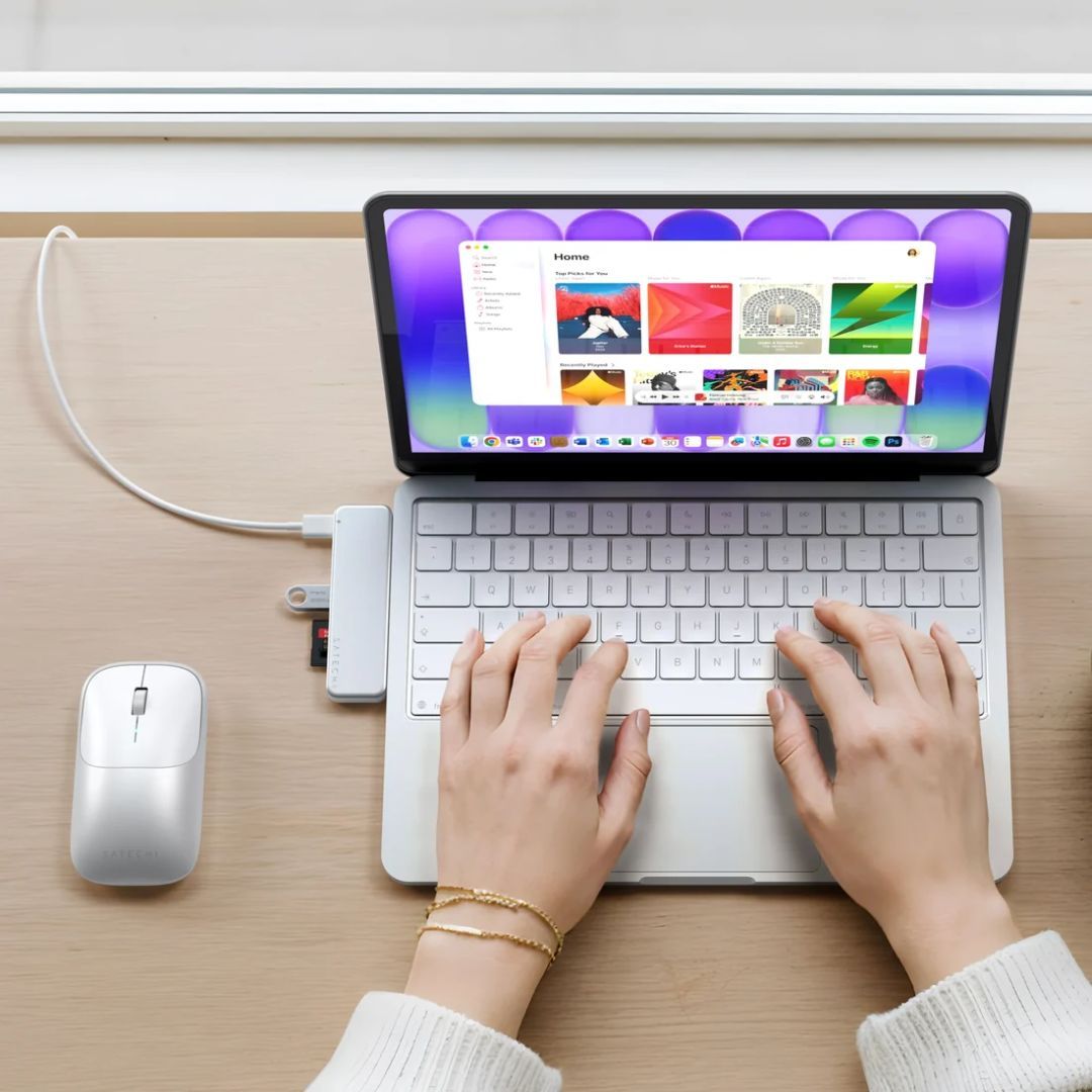 Satechi USB-C Snap Hub Silver