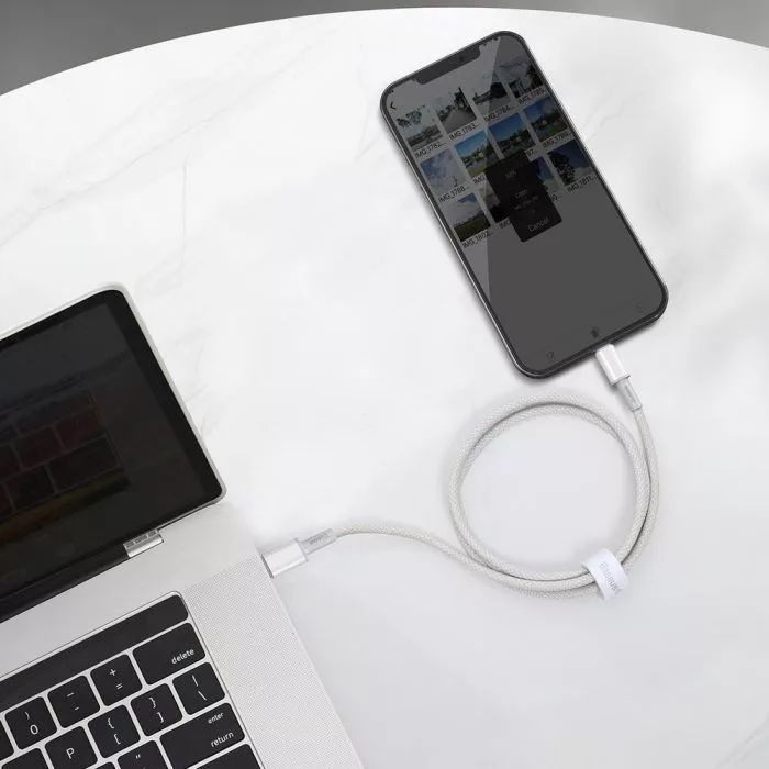 Baseus USB-C to Lightning Cable 2m White Baseus USB-C to Lightning Cable 2m White