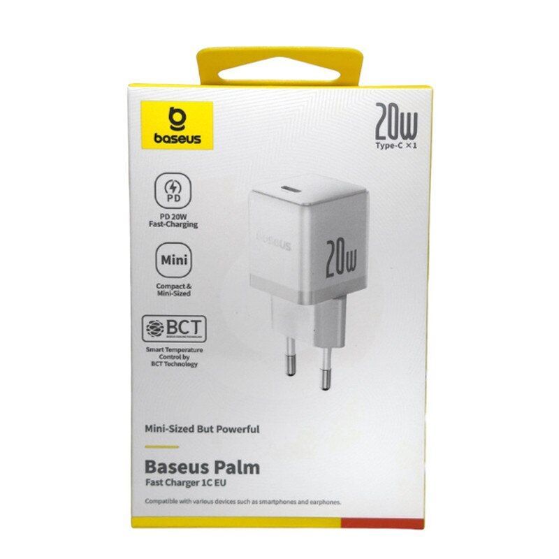 Baseus Palm USB-C Adapter 20W White Baseus Palm USB-C Adapter 20W White