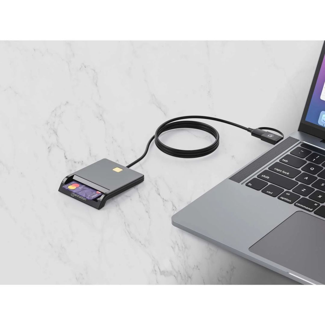 Manhattan Smart Card Reader with USB-C / USB-A Combo Manhattan Smart Card Reader with USB-C / USB-A Combo