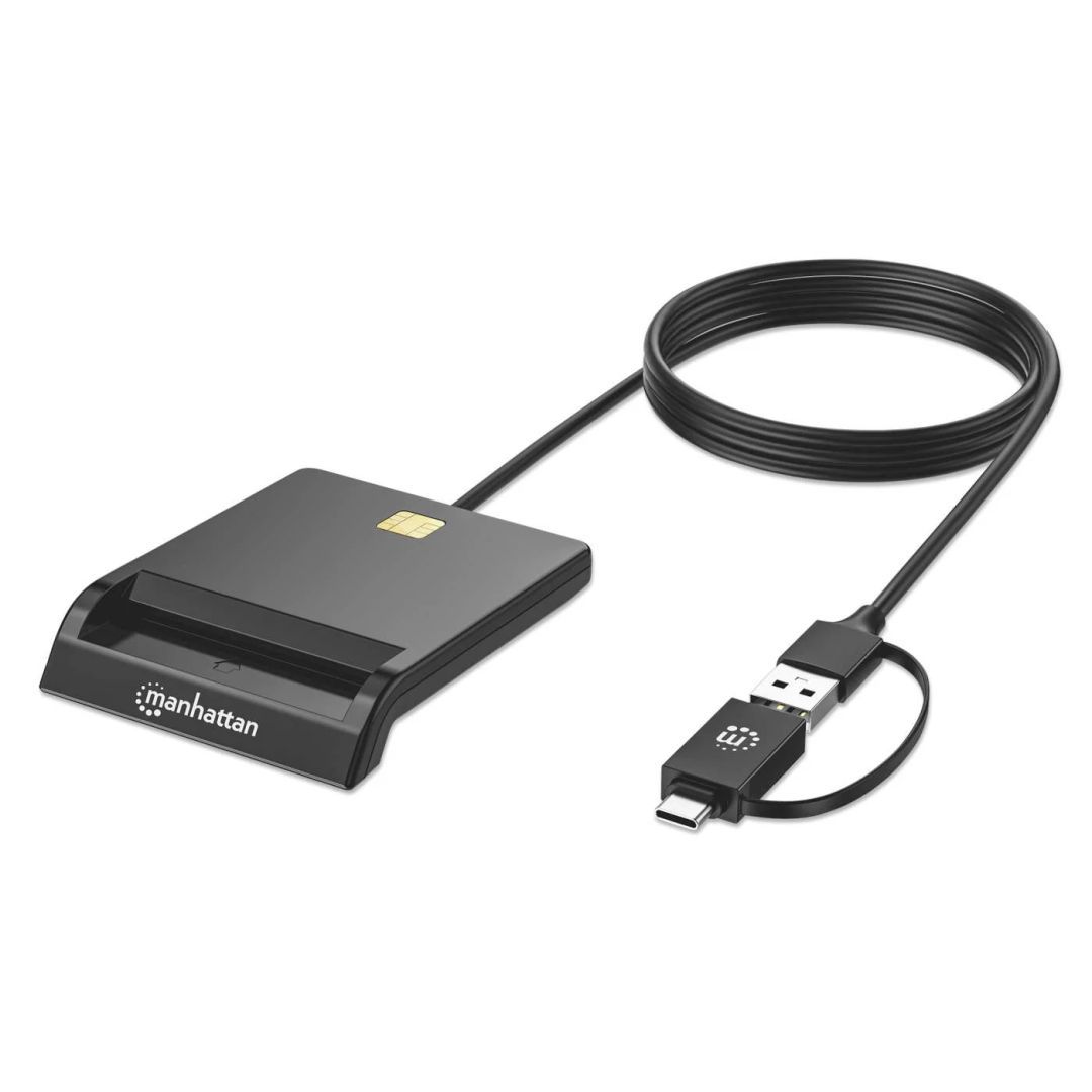 Manhattan Smart Card Reader with USB-C / USB-A Combo Manhattan Smart Card Reader with USB-C / USB-A Combo