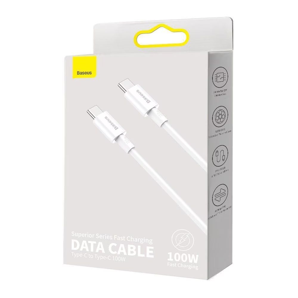 Baseus Superior USB-C - USB-C Cable 2m White Baseus Superior USB-C - USB-C Cable 2m White
