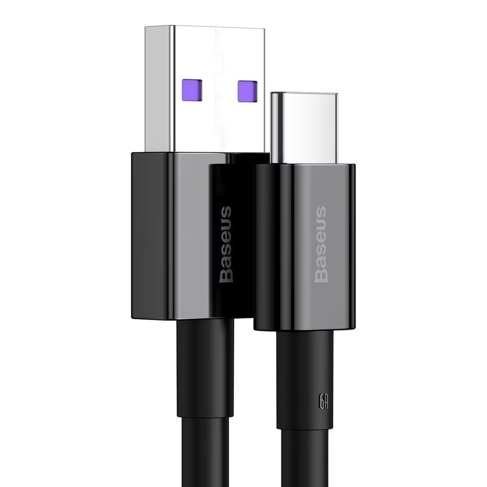 Baseus Superior USB-A - USB-C Cable 1m Black Baseus Superior USB-A - USB-C Cable 1m Black