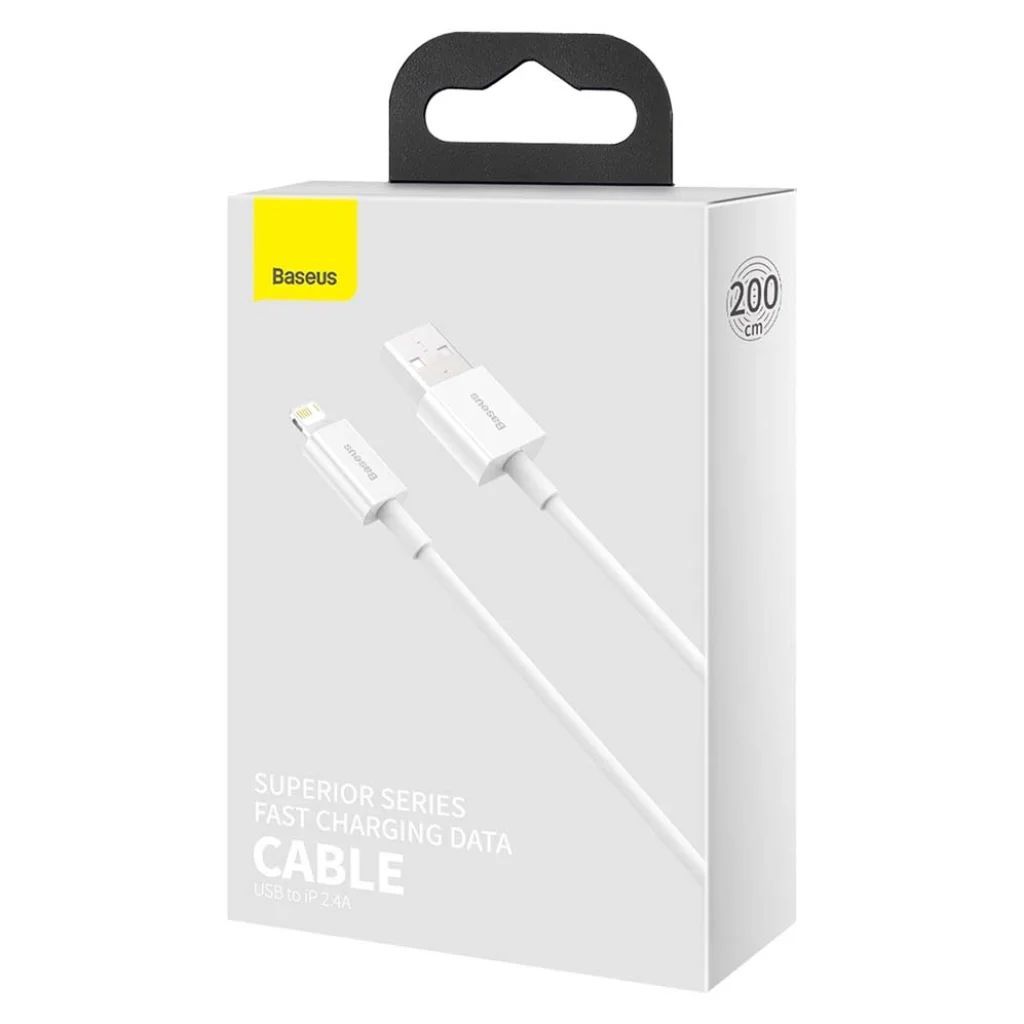 Baseus Superior USB-A - Lightning 2m White Baseus Superior USB-A - Lightning 2m White