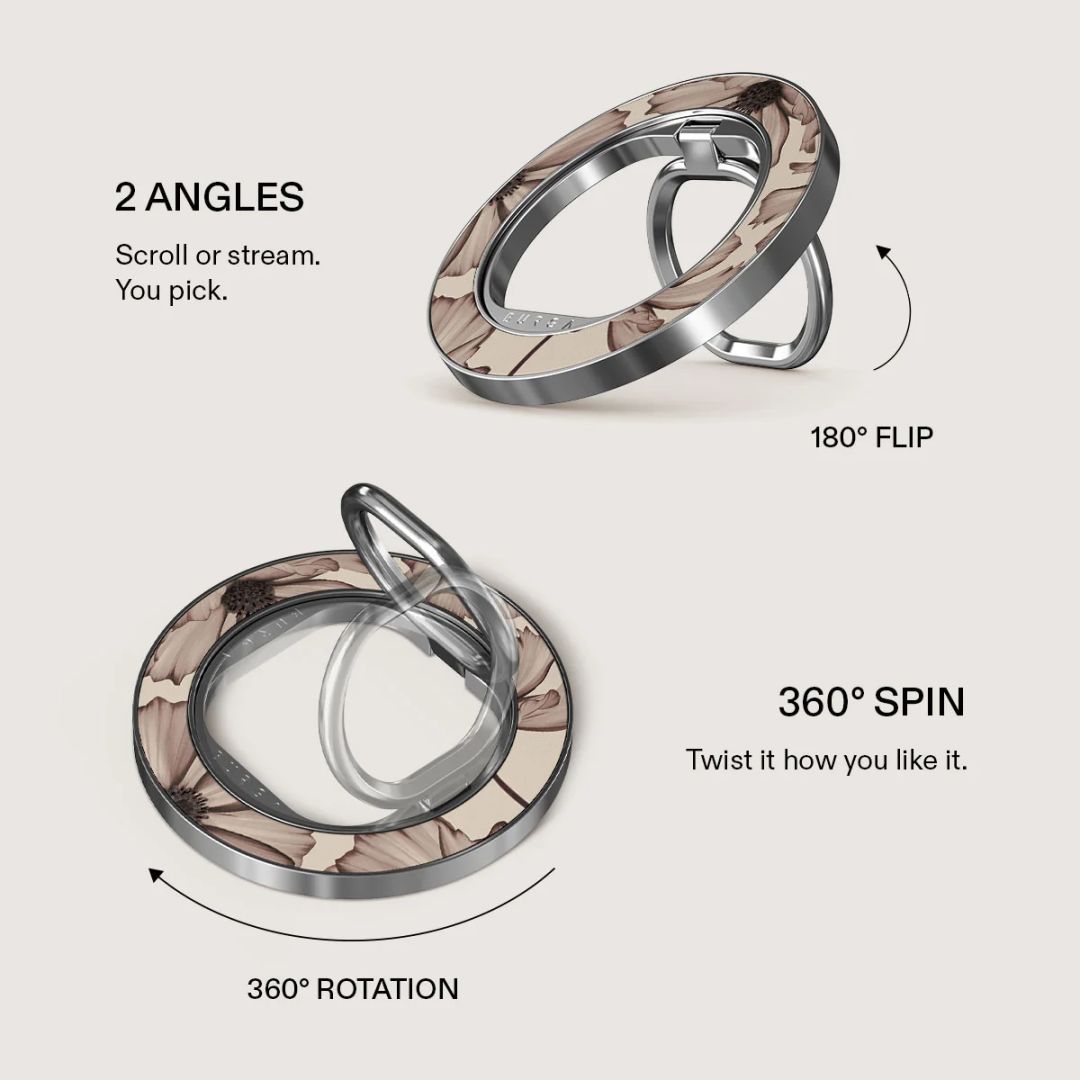 Burga Magnetic Ring Holder Silver Barely Yours
