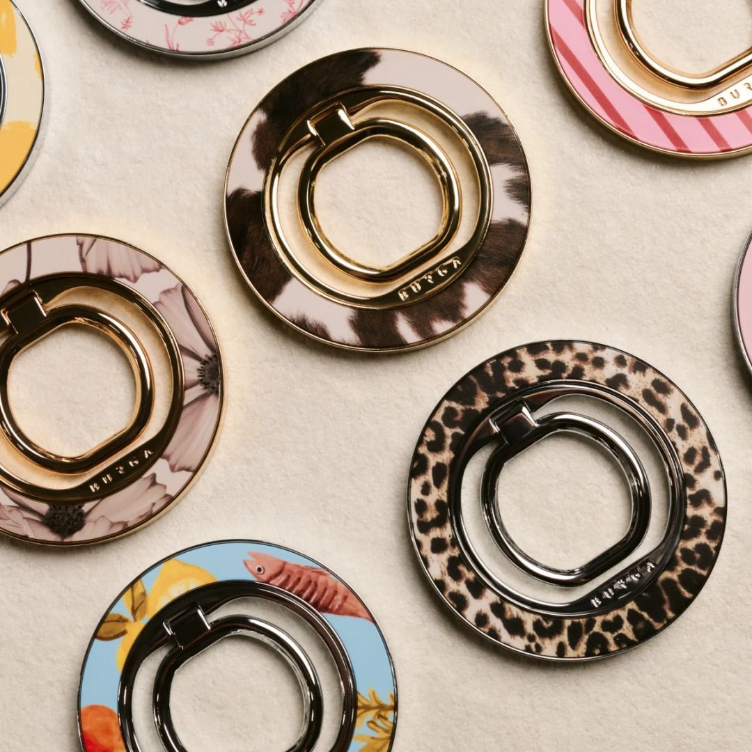 Burga Magnetic Ring Holder Silver Barely Yours