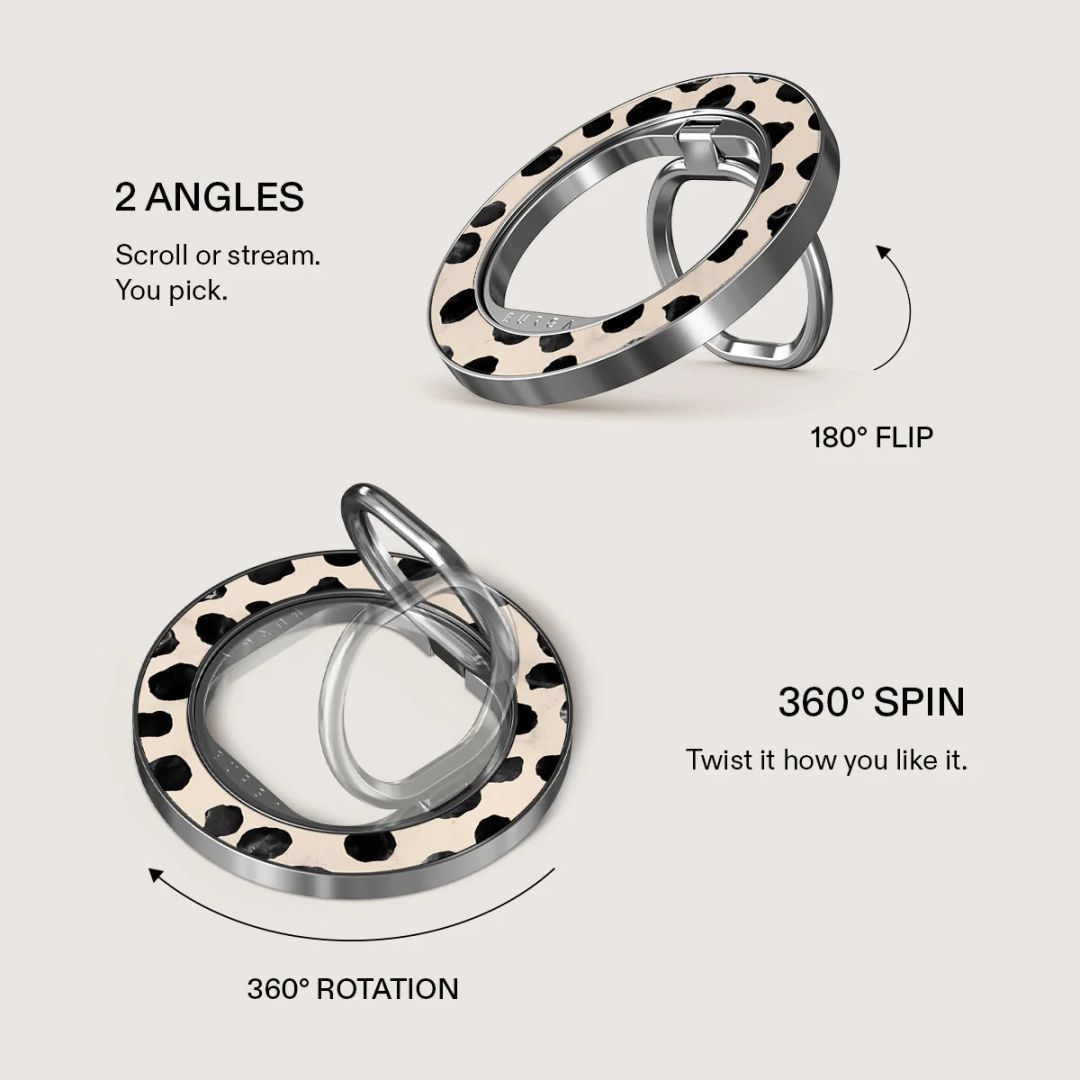 Burga Magnetic Ring Holder Silver Almond Latte