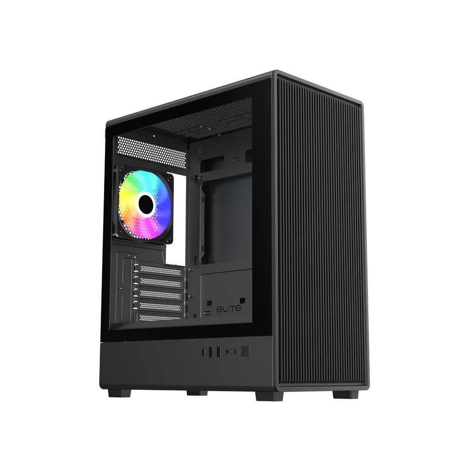 Cooler Master Elite 350 Tempered Glass Black Cooler Master Elite 350 Tempered Glass Black