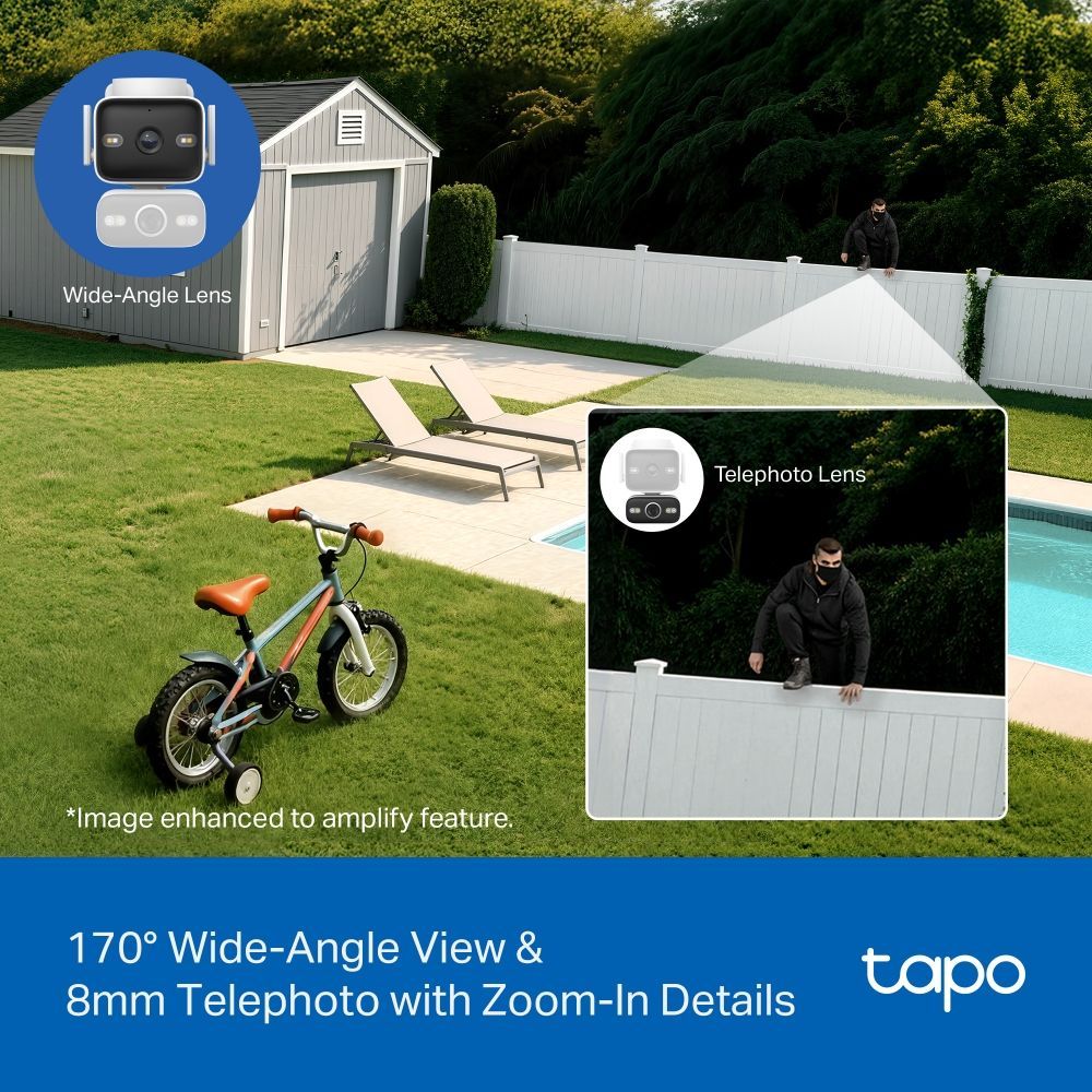 TP-Link Tapo C575D Outdoor Dual Lens Pan/Tilt Security Camera