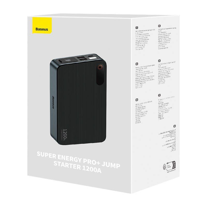 Baseus Super Energy Pro+ 12000mAh Car Jump Starter PowerBank Black Baseus Super Energy Pro+ 12000mAh Car Jump Starter PowerBank Black