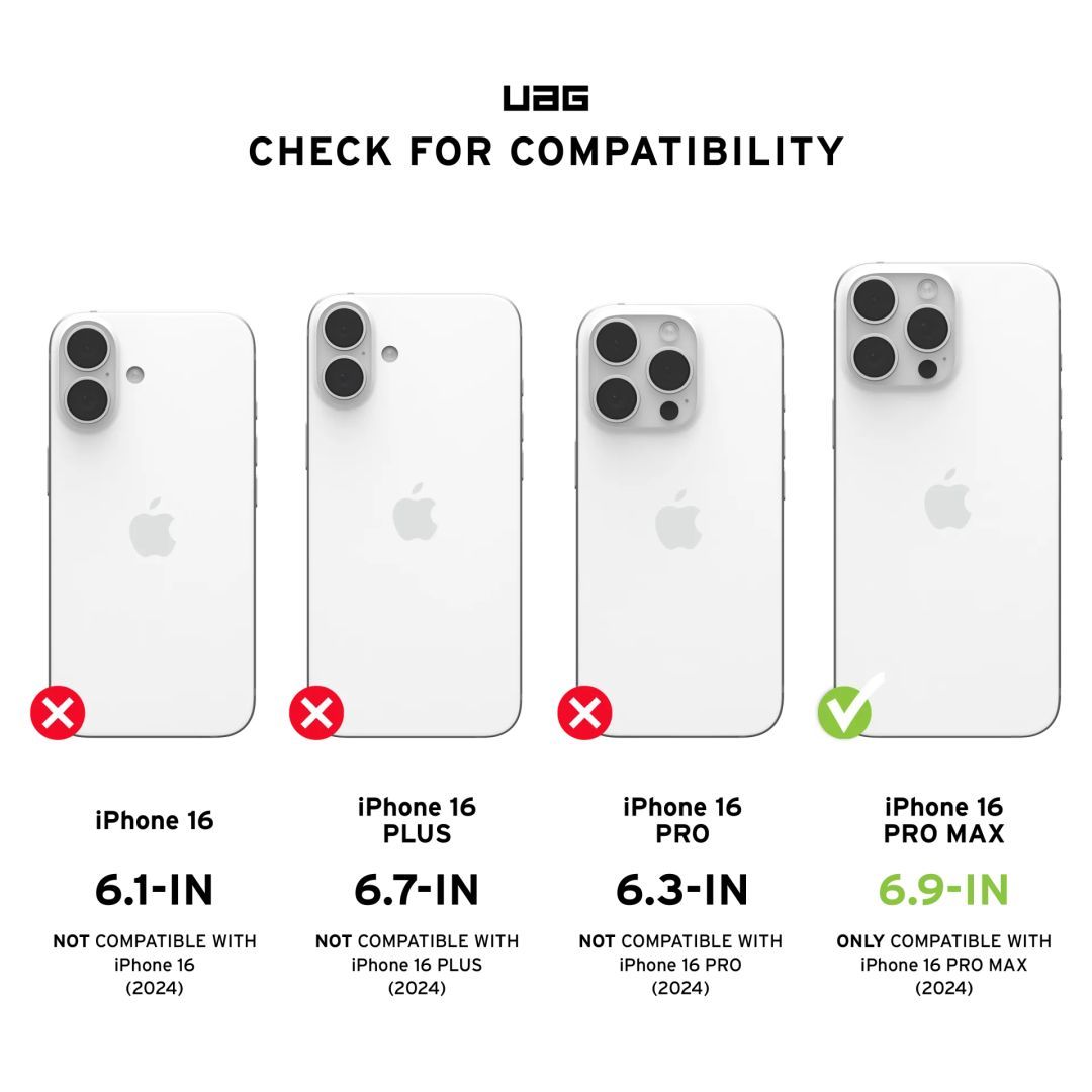 UAG Monarch Pro Magsafe iPhone 16 Pro Max Kevlar Black